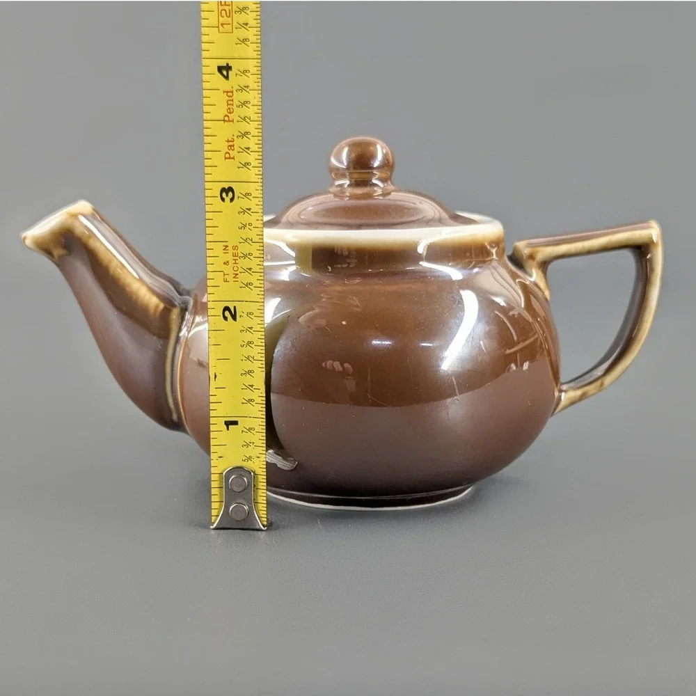 Fraunfelter China Brown Glazed Ceramic Teapot with Lid Model 300 Vintage